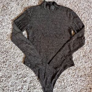 Elegant Black Long Sleeve Bodysuit